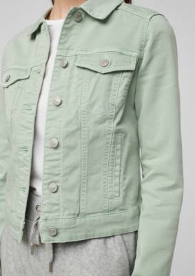 Q/S designed by, Jeansjacke aus Baumwollstretch Jeansjacken, grün