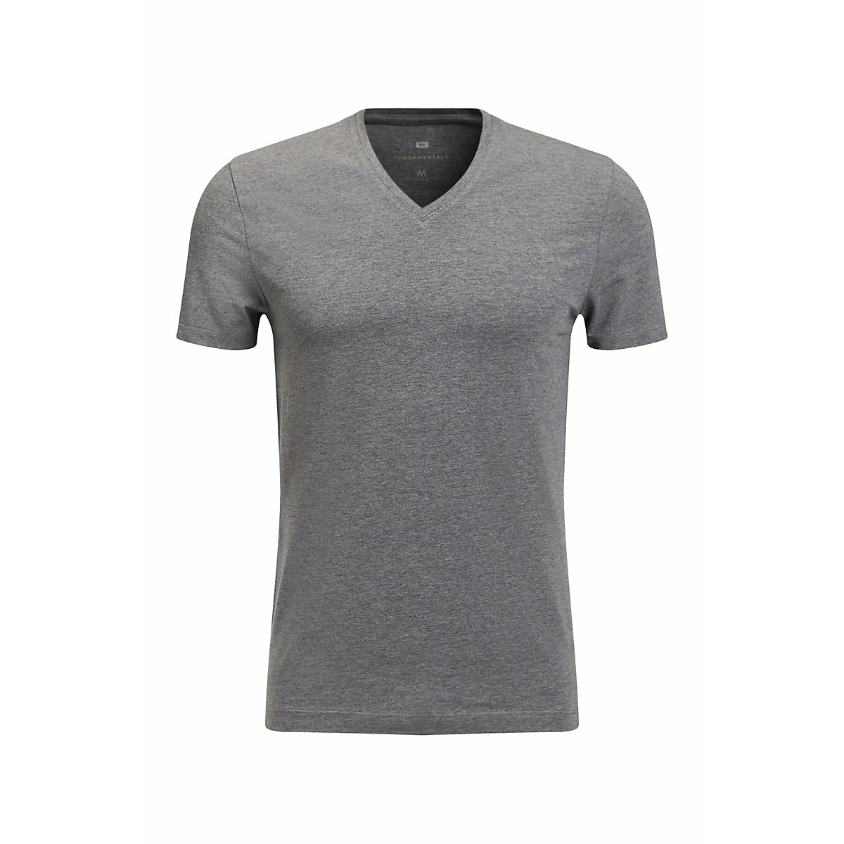 WE Fashion Heren organic cotton T-shirt T-Shirts grau