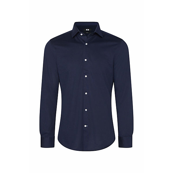 Herren-Slim-Fit-Hemd aus Baumwollpiqué Langarmhemden
