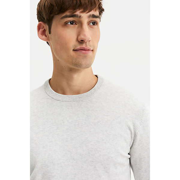 Bekleidung Pullover WE Fashion Herrenpullover Pullover weiß Bekleidung Pullover WE Fashion Herrenpullover Pullover weiß