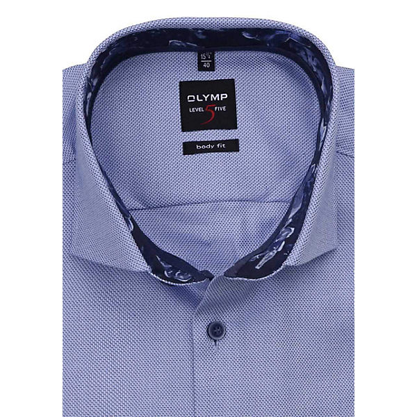 Bekleidung Langarmhemden OLYMP Langarm Business Hemd blau Bekleidung Langarmhemden OLYMP Langarm Business Hemd blau