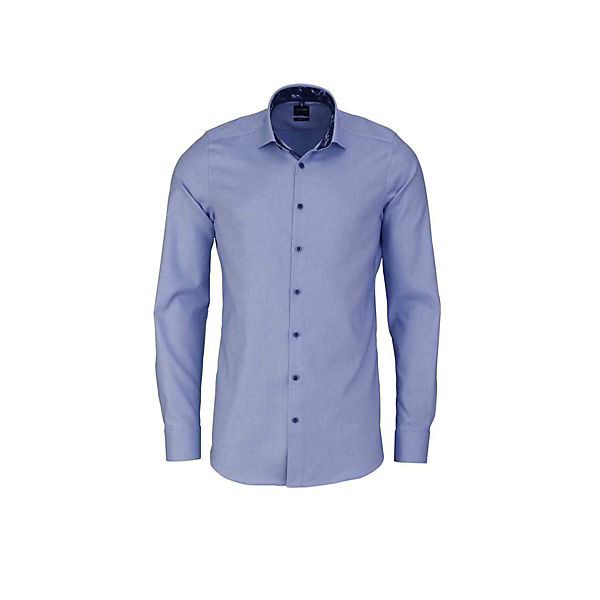 Bekleidung Langarmhemden OLYMP Langarm Business Hemd blau