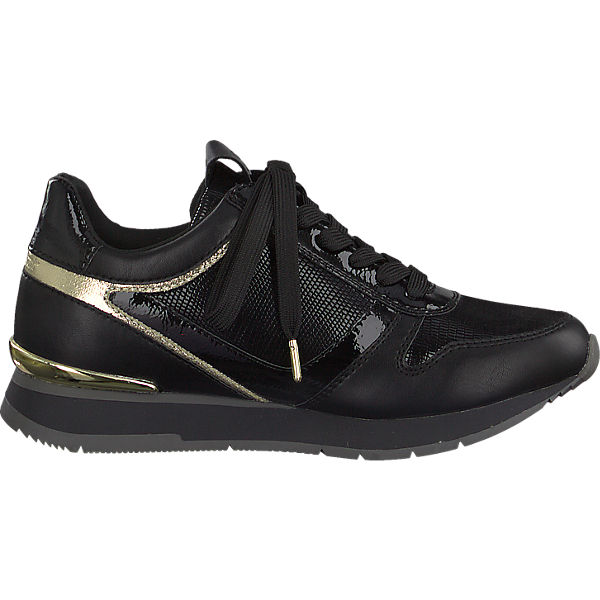 Schuhe Sneakers Low Tamaris Sneakers Low schwarz/gold
