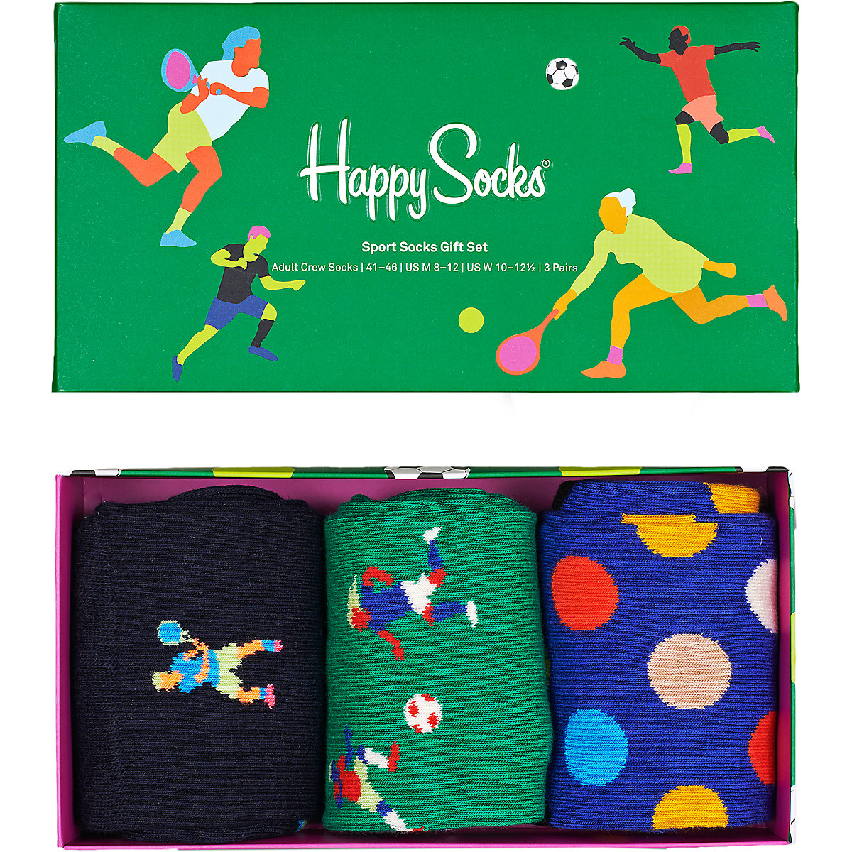 Happy Socks 3er Pack Sportss Gift Set Socken mehrfarbig