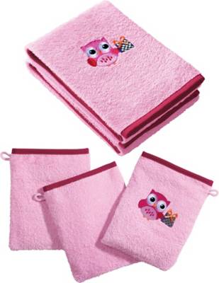 Erwin Müller Kinder-Frottier-Set 5-tlg. Frottier rosa