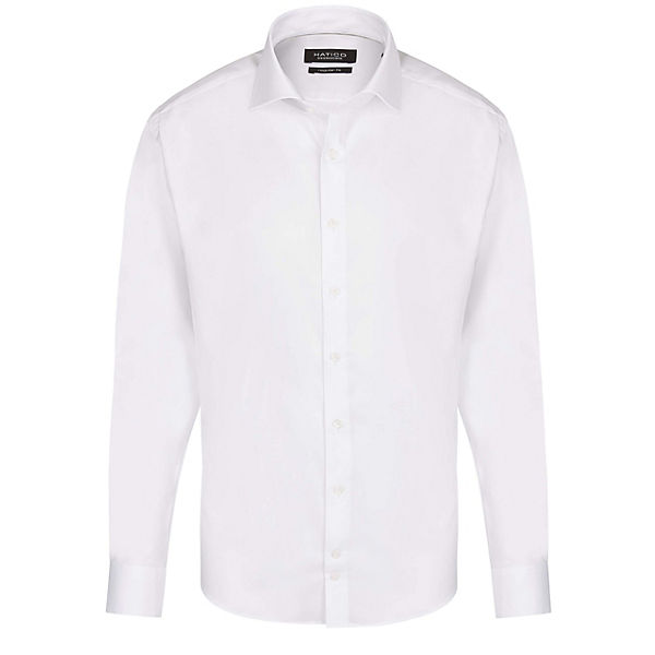 Bekleidung Langarmhemden HATICO Langarm Freizeithemd weiß