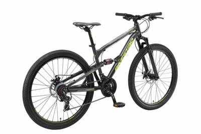 bikestar, Fahrrad Fully 26 Zoll Alu MTB, schwarz mirapodo