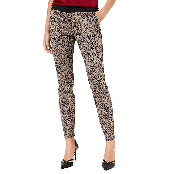 Bekleidung Stoffhosen comma Satinpants mit aufregendem Leopardenmuster Stoffhosen braun Bekleidung Stoffhosen comma Satinpants mit aufregendem Leopardenmuster Stoffhosen braun