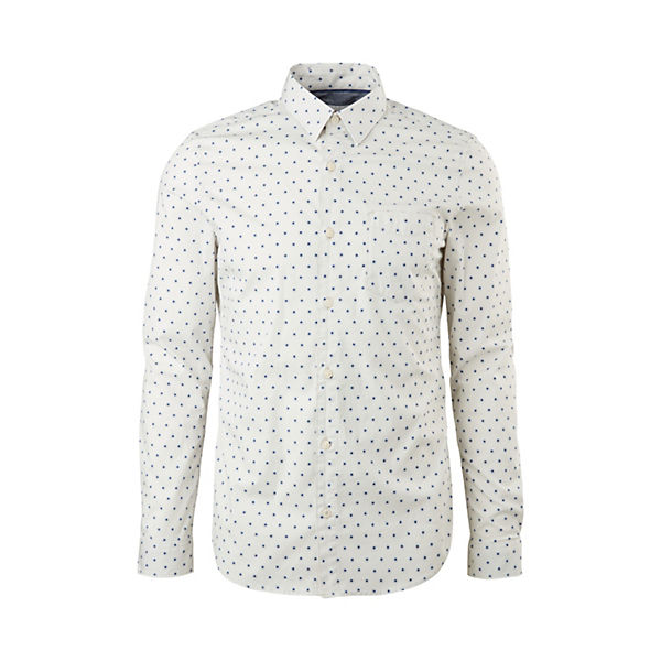 Bekleidung Langarmhemden s.Oliver Slim Fit: Hemd aus Baumwollstretch Langarmhemden creme