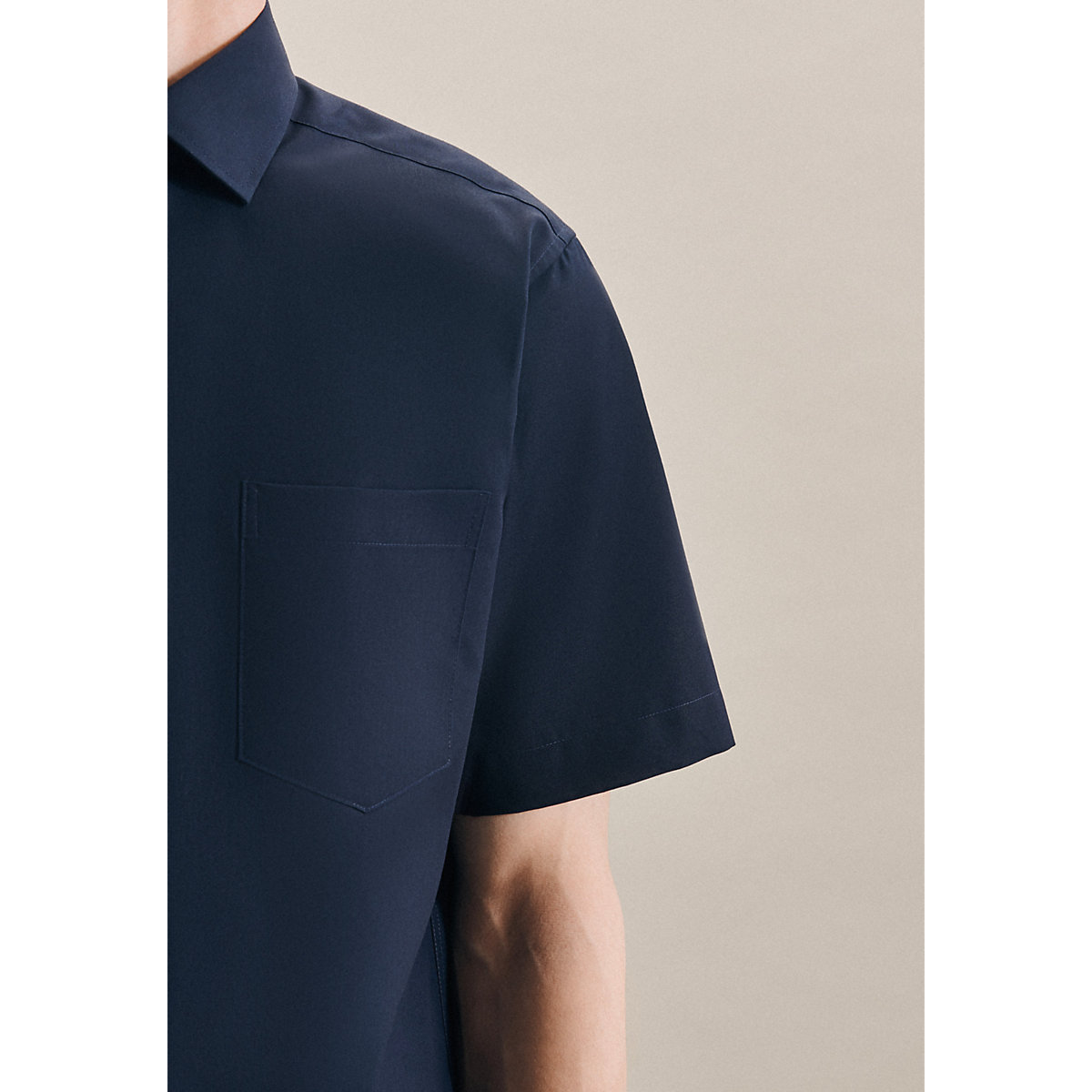 seidensticker Business Hemd Regular Kurzarm Kentkragen Uni Kurzarmhemden blau