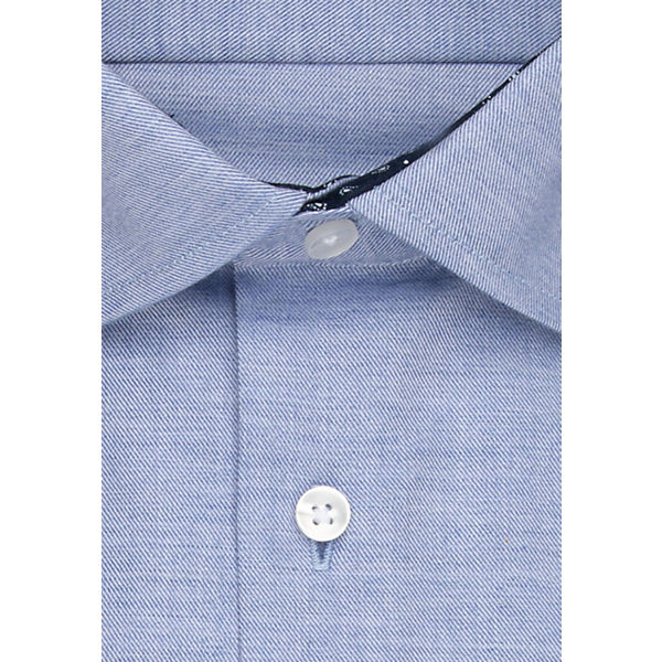 Bekleidung Langarmhemden seidensticker Business Hemd Slim Extra langer Arm Kentkragen Uni Langarmhemden blau