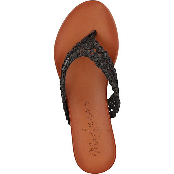 Schuhe T-Steg-Sandalen MUSTANG Zehensteg T-Steg-Sandalen schwarz Schuhe T-Steg-Sandalen MUSTANG Zehensteg T-Steg-Sandalen schwarz