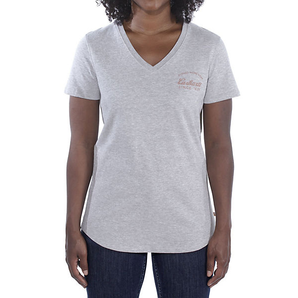 Bekleidung T-Shirts carhartt® CARHARTT Bekleidung Carhartt V-Neck T-Shirt T-Shirts grau