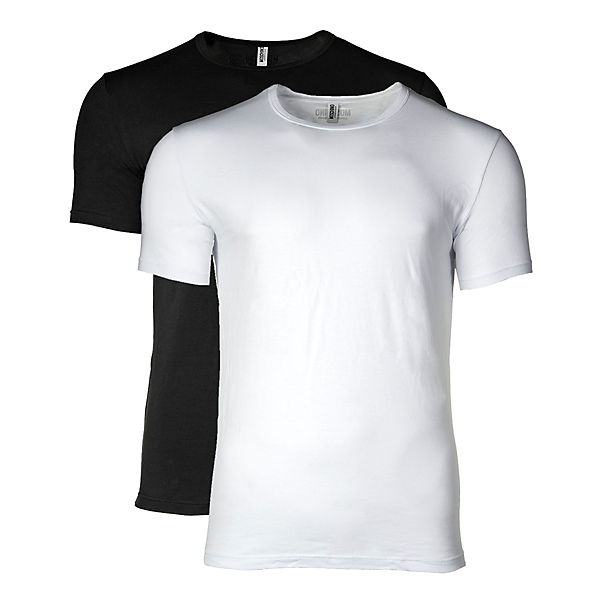 MOSCHINO MOSCHINO Herren T-Shirt 2er Pack - Crew Neck, Rundhals, Stretch Cotton T-Shirts