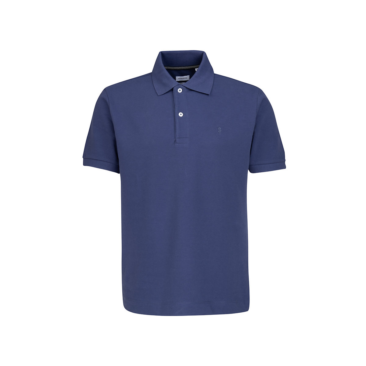 seidensticker Polo-Shirt Kragen Slim Kurzarm Uni Poloshirts blau