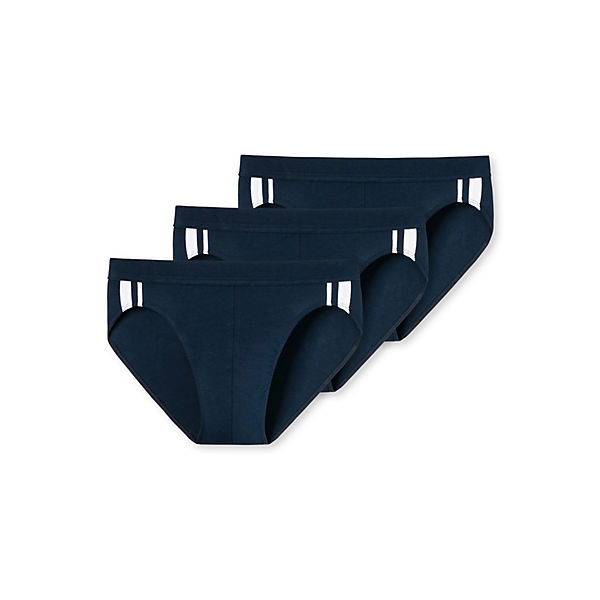 Bekleidung Slips, Panties & Strings SCHIESSER Herren Slip 3er Pack - Rio Slip 95/5 Cotton Stretch Seitenstreifen Slips mehrfarbi