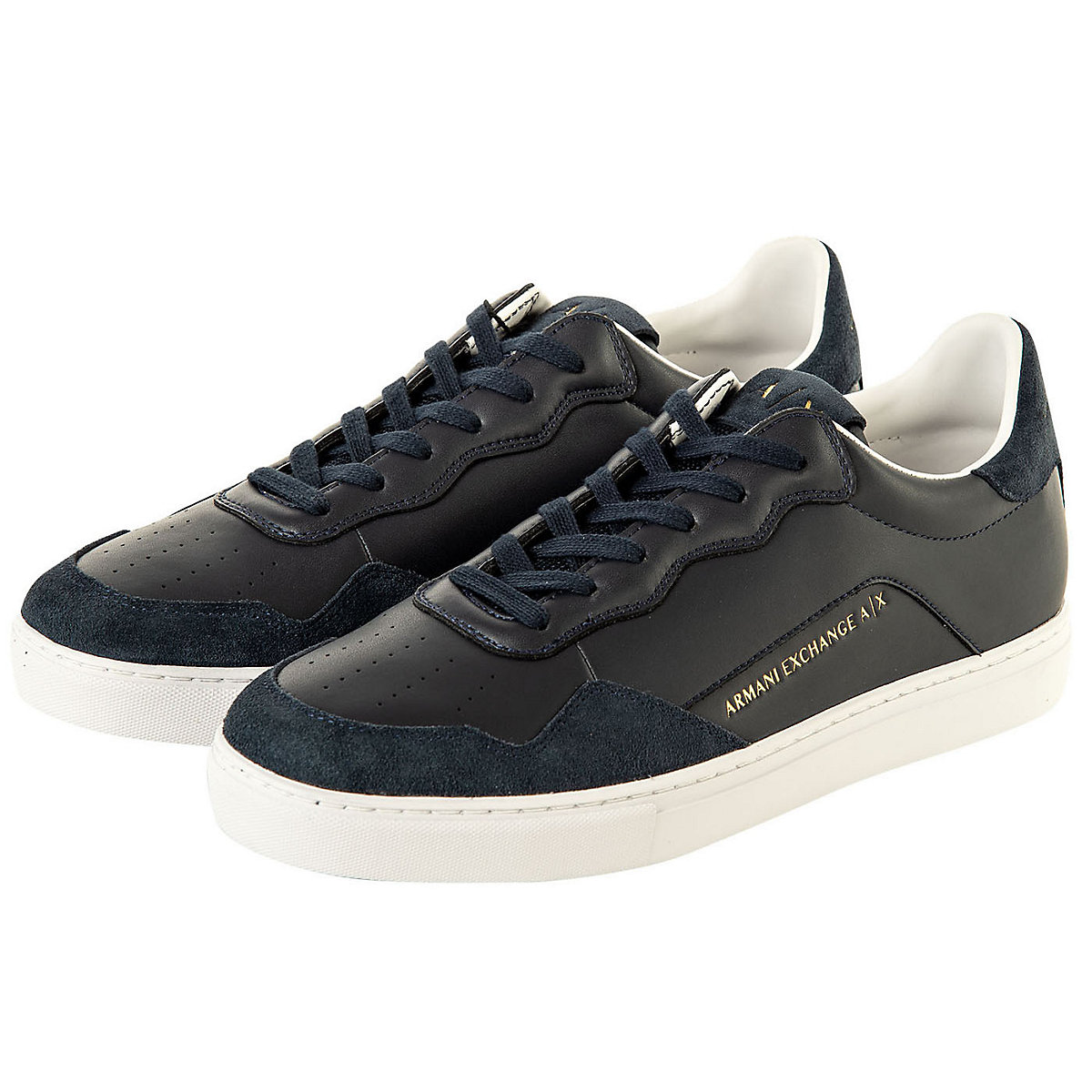 ARMANI EXCHANGE A|X Herren Sneaker Paris Premium Low Top Sneaker Sneakers Low blau