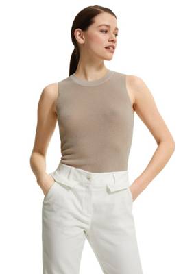 comma Strukturtop aus softer Strickware Tops beige