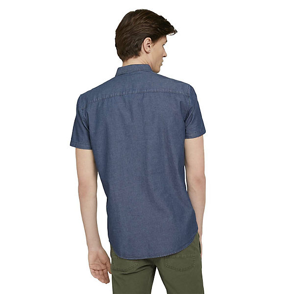 Bekleidung Langarmhemden TOM TAILOR Denim Blusen & Shirts Jeanshemd Langarmhemden blau Modell 1
