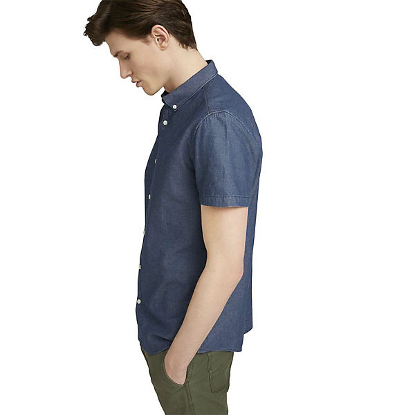 Bekleidung Langarmhemden TOM TAILOR Denim Blusen & Shirts Jeanshemd Langarmhemden blau Modell 1