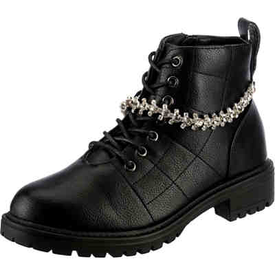 trendy bling boots Schnürstiefeletten
