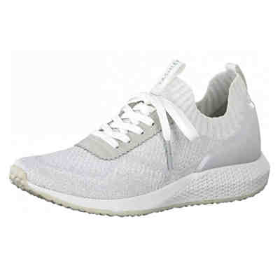 Damen Low Sneaker Tavia Fashletics Lace UP 1-23714-26 Silberfarben 230 Silver Grey Textil/Synthetik mit Removable Sock Sneakers Low