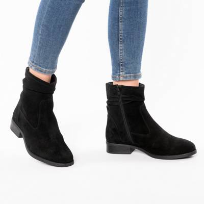 Damen Klassische Stiefel Schnürstiefel Veloursleder-Optik High Heels Boots Schuh 