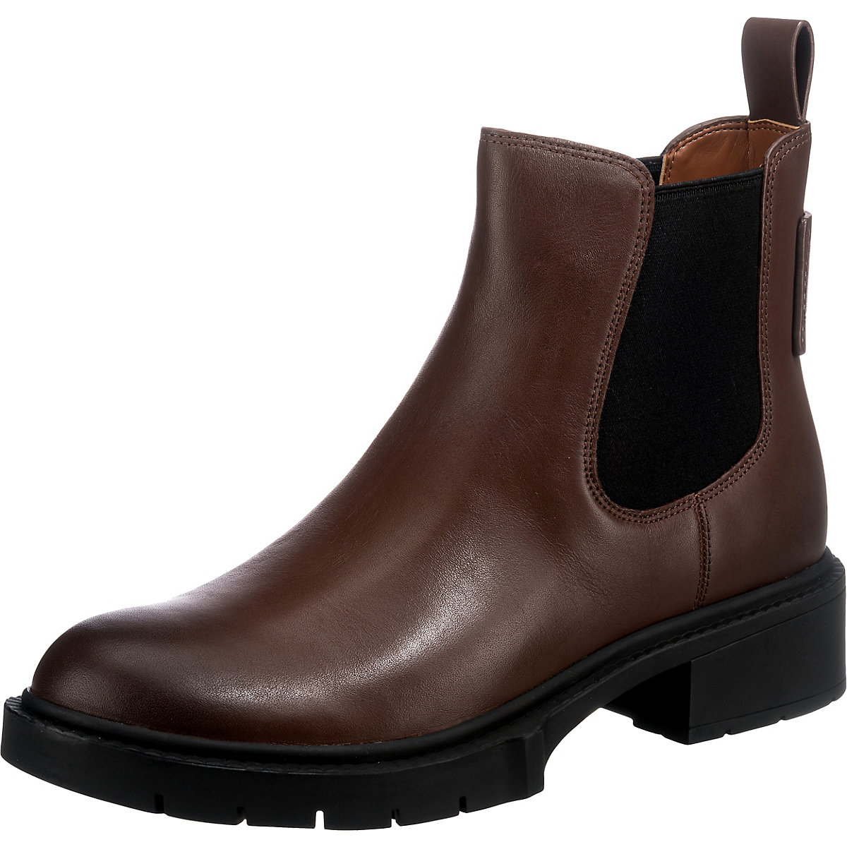 COACH Lyden Leather Bootie Chelsea Boots braun