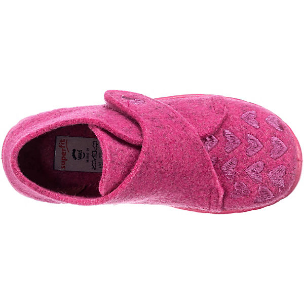 Schuhe Geschlossene Hausschuhe superfit Baby Hausschuhe HAPPY WMS Weite M4 für Mädchen pink