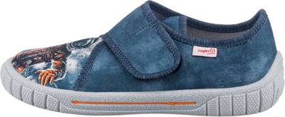 Superfit Jungen Hausschuhe Bill - Bequem Mit Klettverschluss (WMS-Weite)