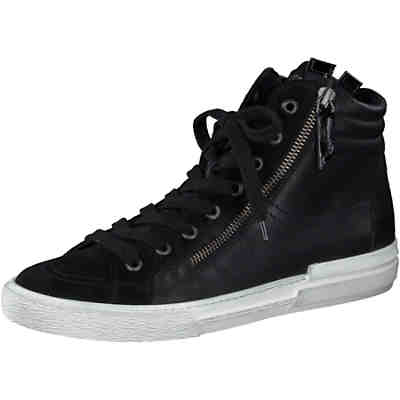 S.suede/m.calf Black Sneakers High