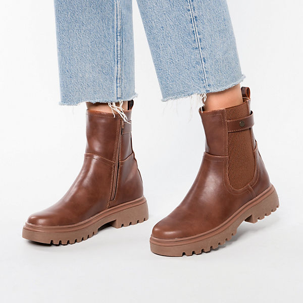 Schuhe Chelsea Boots Freyling Flacher Frey-fashion Boot Chelsea Boots braun