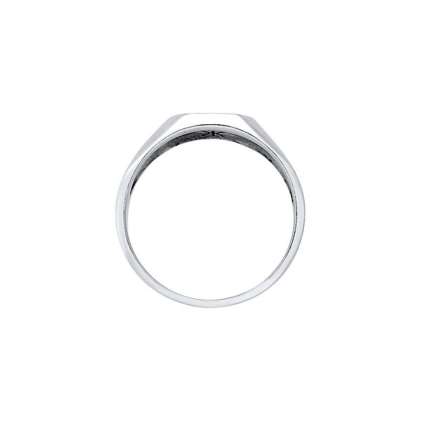 Accessoires Ringe Kuzzoi Kuzzoi Ring Basic Siegelring Herren Quadrat Matt 925 Silber Ringe silber