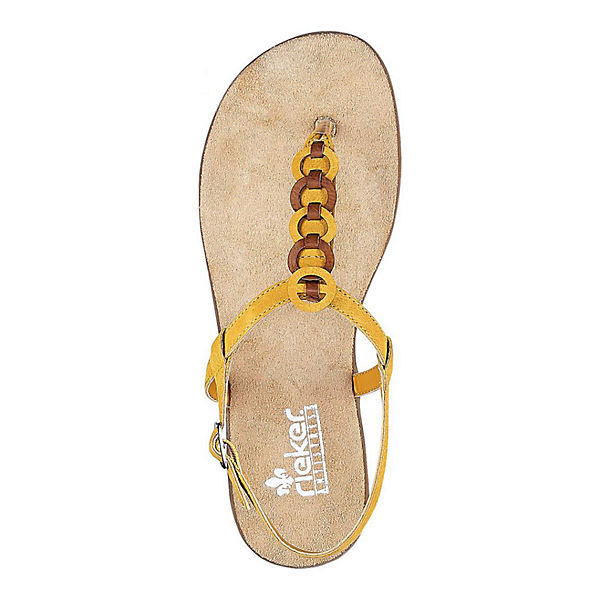 Schuhe Klassische Sandaletten rieker Sandalette Klassische Sandaletten gelb