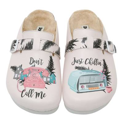 Dogo Shoes, DOGO Homie Dont Call me, Just Chillin Hausschuhe, rosa