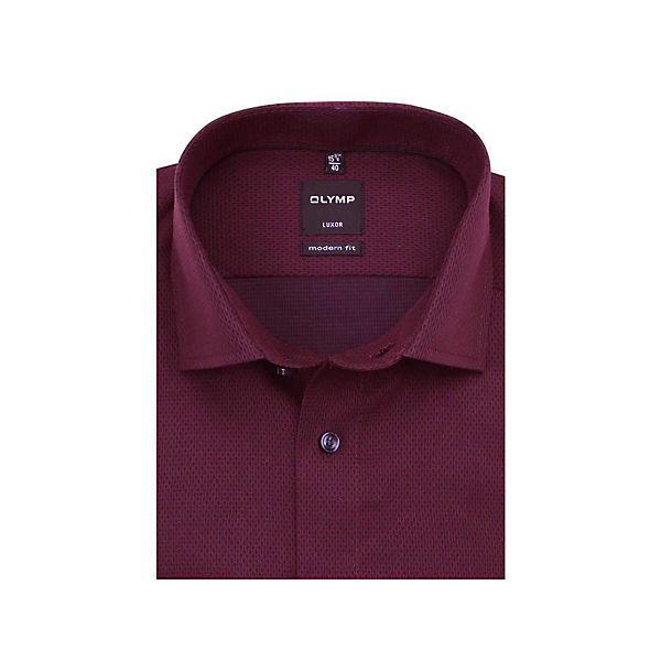 Bekleidung Langarmhemden OLYMP Langarm Business Hemd rot