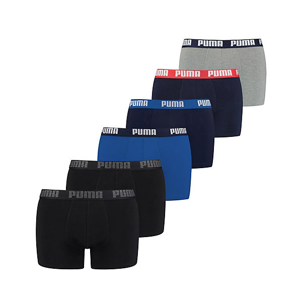 Herren Boxer Shorts, 6er Pack - Basic Boxer ECOM, Cotton Stretch, Everyday Boxershorts