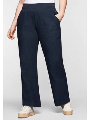 sheego Hose Stoffhosen dunkelblau
