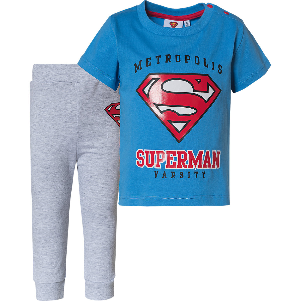 Superman Superman T-Shirt für Jungen blau/grau