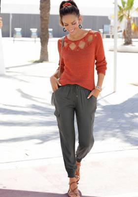 LASCANA Strickpullover rot