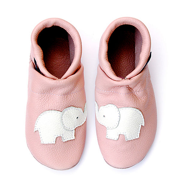 Schuhe Pantau® Krabbelschuhe / Lederpuschen / Hausschuhe mit Elefant Krabbelschuhe rosa/weiß Schuhe Pantau® Krabbelschuhe / Lederpuschen / Hausschuhe mit Elefant Krabbelschuhe rosa/weiß