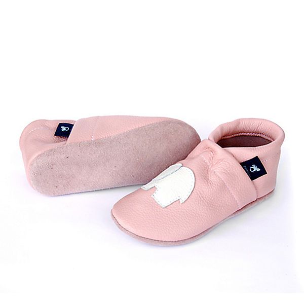 Schuhe Pantau® Krabbelschuhe / Lederpuschen / Hausschuhe mit Elefant Krabbelschuhe rosa/weiß Schuhe Pantau® Krabbelschuhe / Lederpuschen / Hausschuhe mit Elefant Krabbelschuhe rosa/weiß