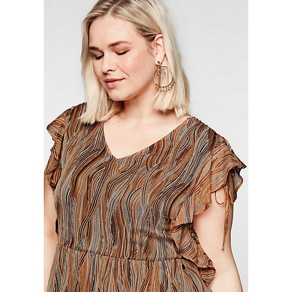 Bekleidung Freizeitkleider sheego Maxikleid Kleider karamel Bekleidung Freizeitkleider sheego Maxikleid Kleider karamel
