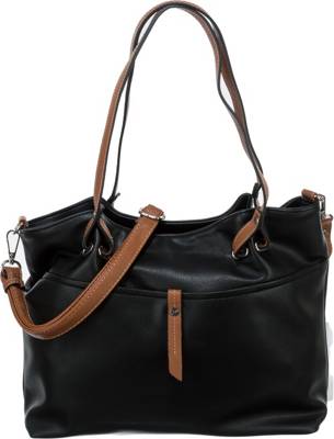 TOM TAILOR Novara Zip Shopper L Shopper schwarz