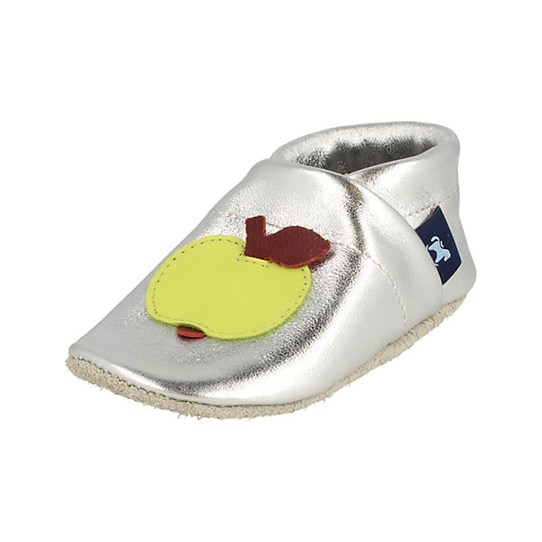 Schuhe Geschlossene Hausschuhe Pantau® Lederpuschen / Hausschuhe / Slipper mit Apfel Hausschuhe silber Schuhe Geschlossene Hausschuhe Pantau® Lederpuschen / Hausschuhe / Slipper mit Apfel Hausschuhe silber