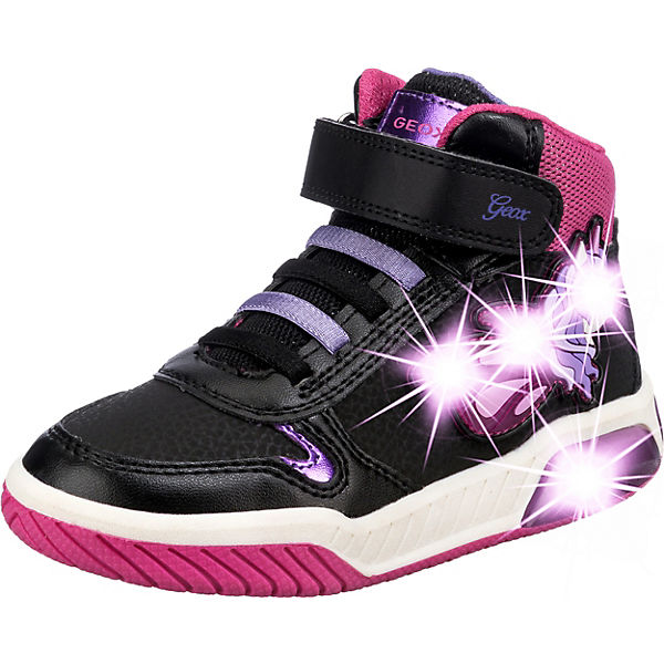 Schuhe Sneakers High GEOX Sneakers High Blinkies INEK für Mädchen schwarz