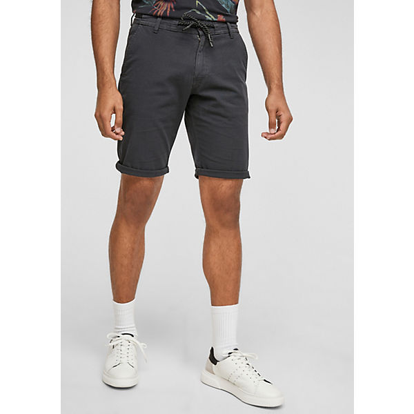 Bekleidung Shorts QS by s.Oliver Regular Fit: Bermuda mit Kordel Shorts grau