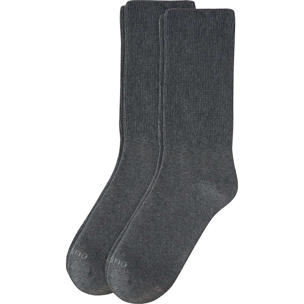 camano Unisex-Socken 2 Paar mit Softbund Baumwolle grau