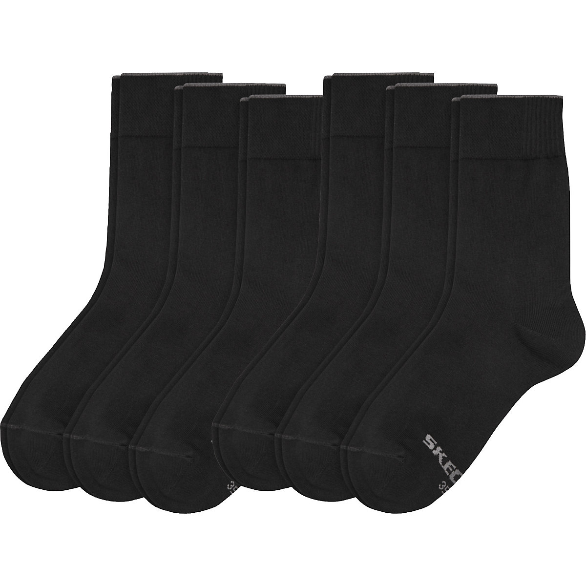 SKECHERS Socken 6 Paar schwarz