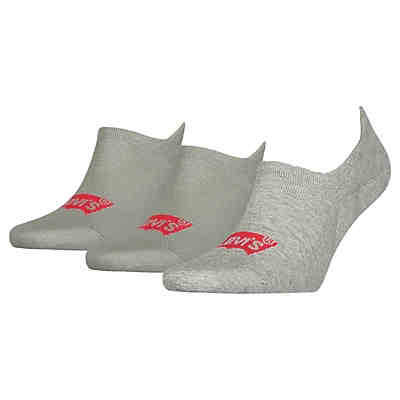 LEVIS LEVI'S Unisex Sneaker-Socken, 3er Pack - FOOTIE HIGH RISE BATWING, Anti-Slip Sneakersocken